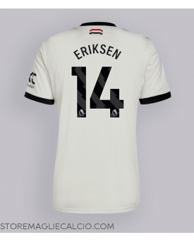 Manchester United Christian Eriksen #14 Maglia Gara Terza Repliche 2024-25 Maniche Corte